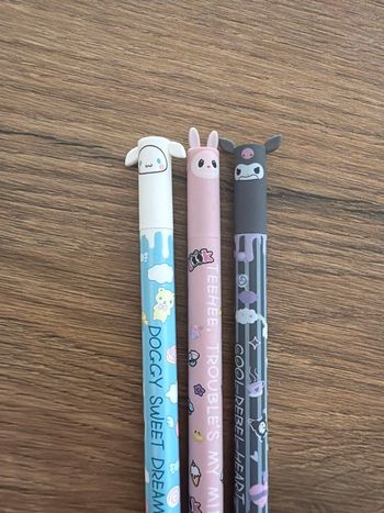Lot de 3 stylos kawaï labubu