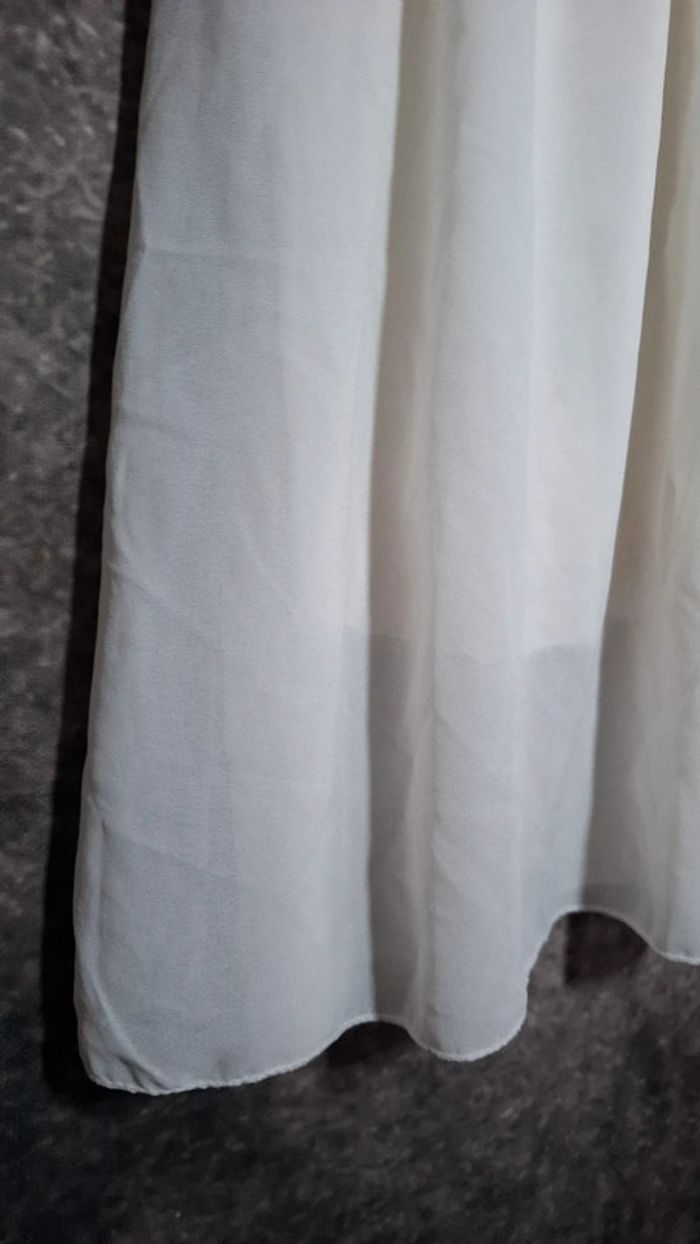 Robe crème fluide perles argentées - photo numéro 6