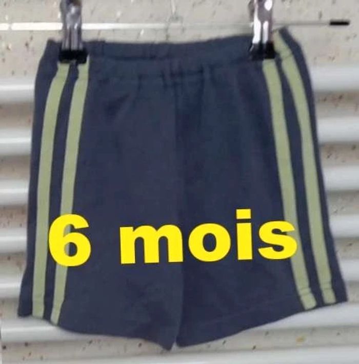 Short bleu marine vert anis Taille 6 mois