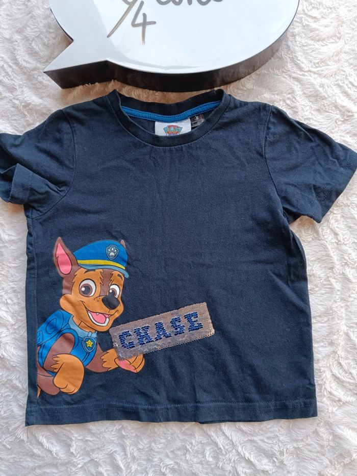 Tee shirt chemise manches courtes Garçon 2/4 ans Chase Pat patrouille Paw Patrol Nickelodeon - photo numéro 2