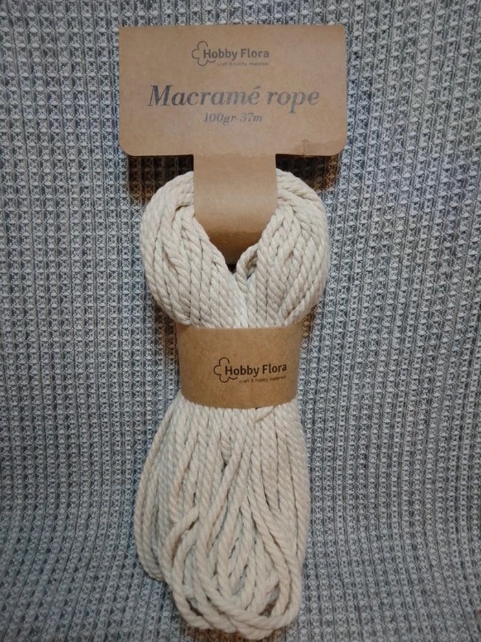 Corde de macramé coton - Hobby Flora