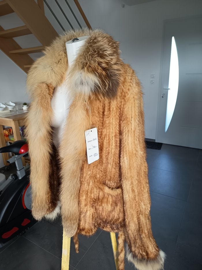 manteau vison tricoté influence paris 100% neuf taille 44 - photo numéro 2