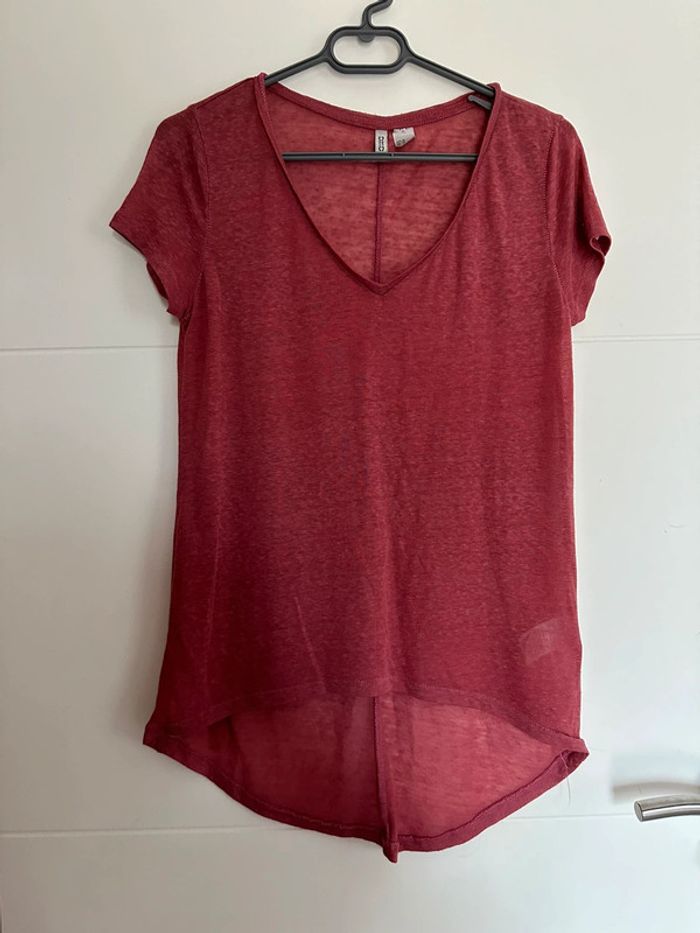 T-shirt bordeaux H&M XS
