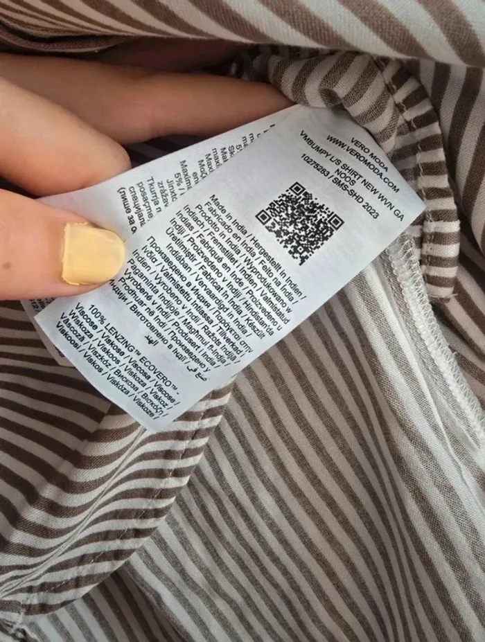 Chemise à rayures vero moda taille M - photo numéro 3