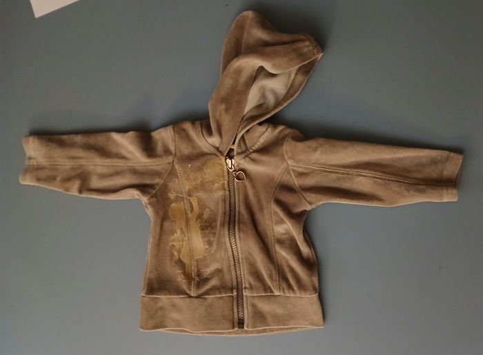 ensemble gris en velours 6 mois 3 pommes - photo numéro 6