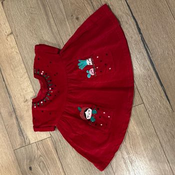 Robe velours rouge
