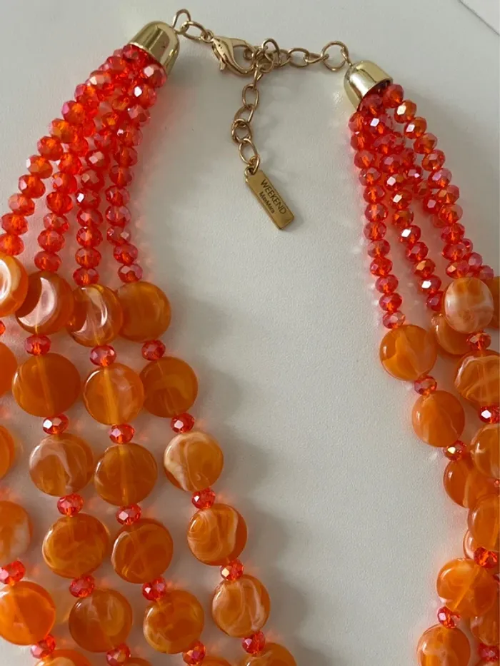 Collier multicouche orange week-end MaxMara - photo numéro 6