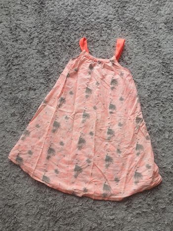 Robe fille été  10 ans orange