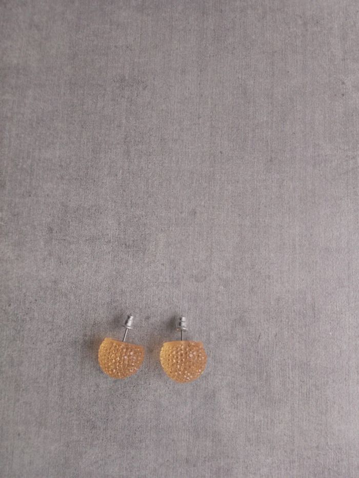 Boucles d'oreilles orange claire - photo numéro 3