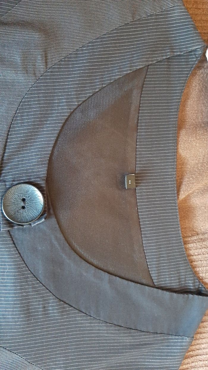 Tunique noire double matière - photo numéro 2