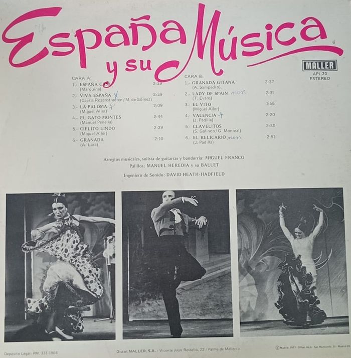 Vends Vinyle España y su Música format 30 cm vitesse 33 tours - photo numéro 2