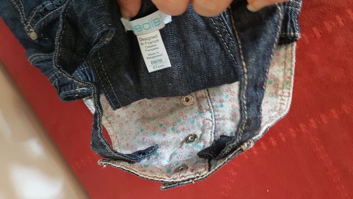 Robe en jeans Obaibi 6 mois bébé fille - photo numéro 4