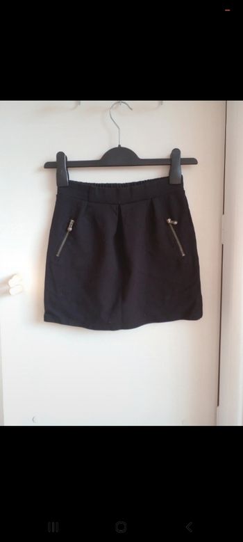 Jupe noir à fausse fermeture éclair
