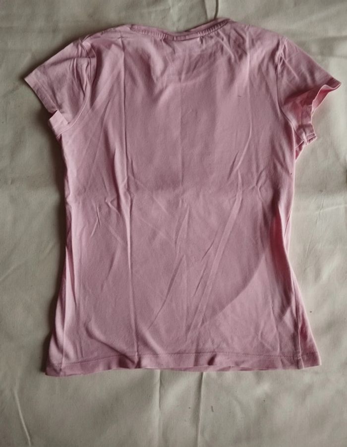 T.shirt manches courtes rose super girl 12 ans - photo numéro 2