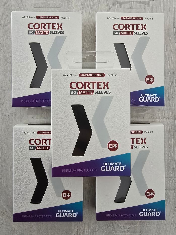 Lot de 5 paquets de 60 sleeves Ultimate Guard Cortex Mini Noir Matte
