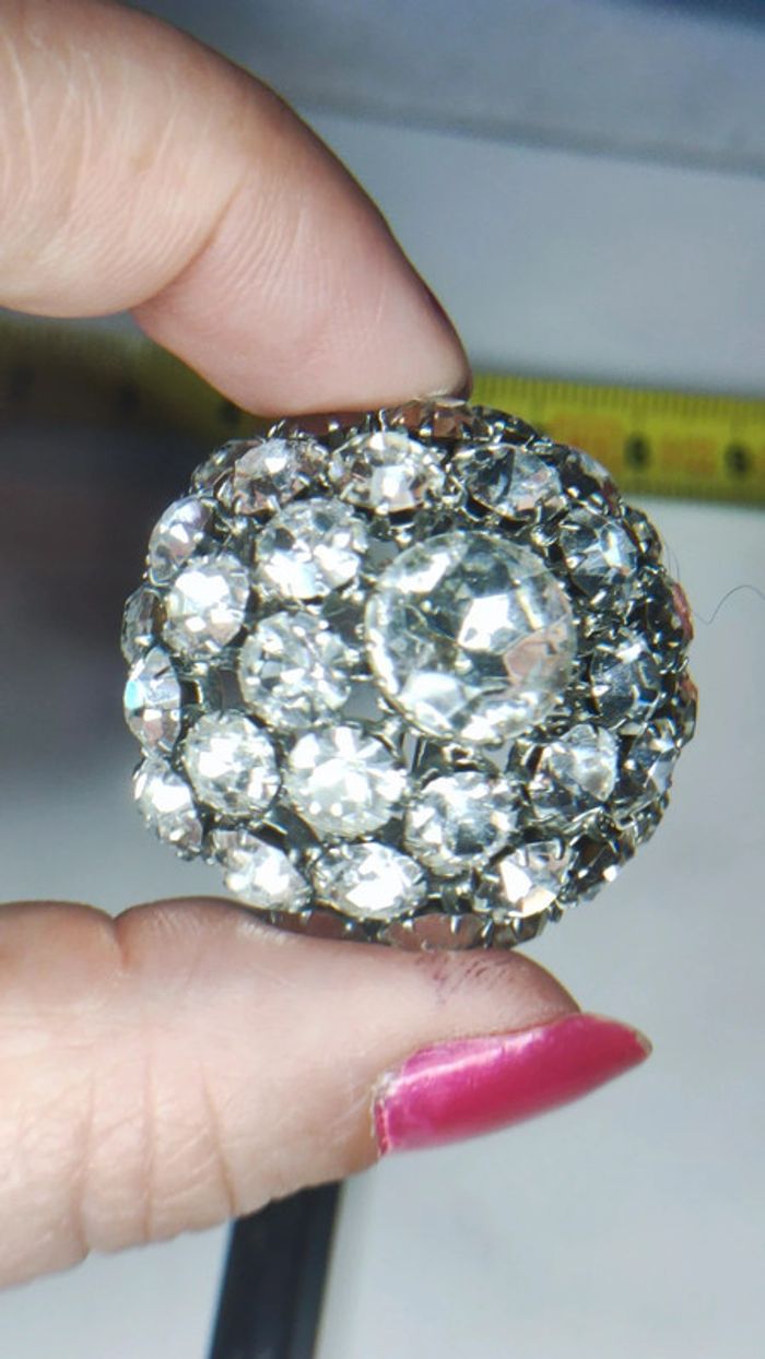 Broche strass vintage - photo numéro 3