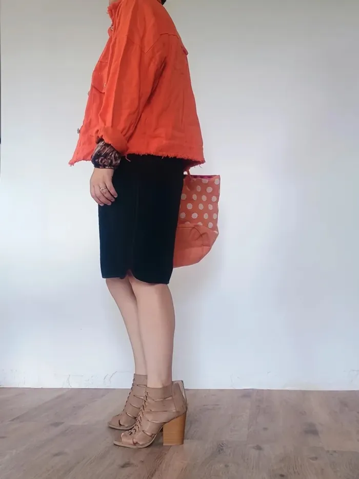 petite veste d'été orange - photo numéro 3