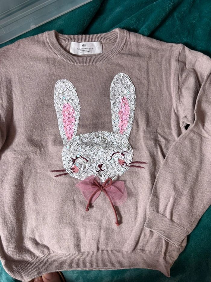 Pull léger lapin 7-8 ans