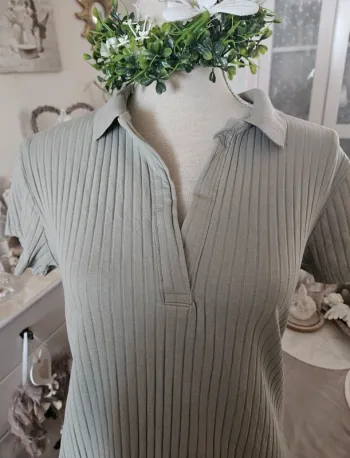 Robe kaki côtelée H & M Taille L Neuve