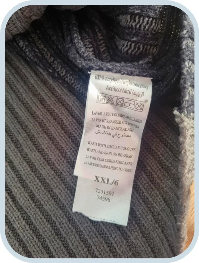 Pull col rond gris/noir Goldsmith Homme Taille xxl - photo numéro 8