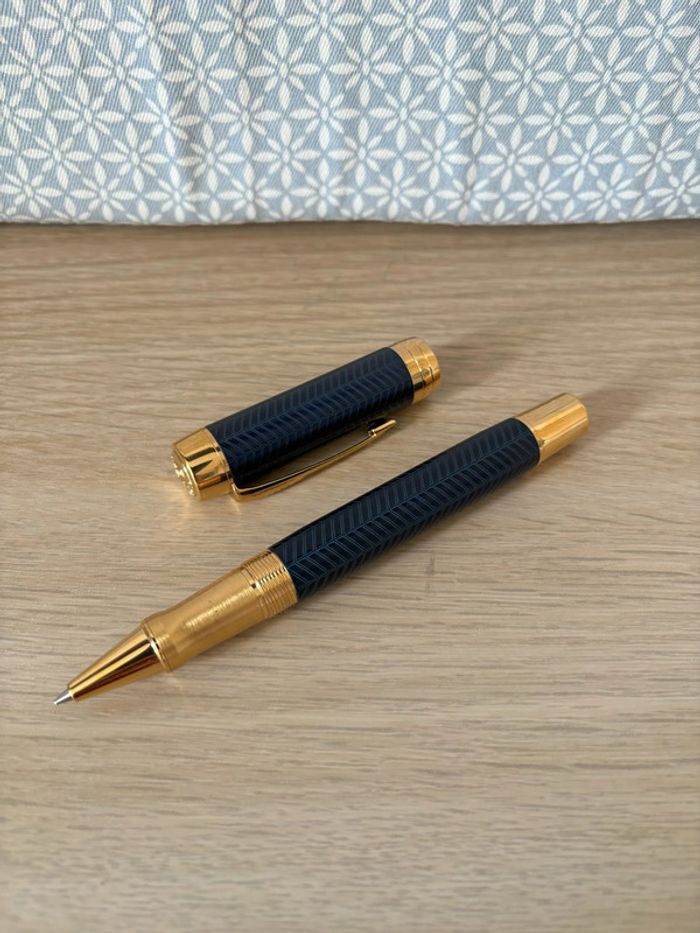Coffret Stylo Bille "Prestige Blue Chevron GT Duofold + Etui Cuir" - photo numéro 6