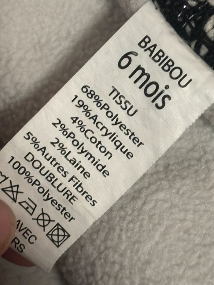 Poncho taille 6mois marque babibou - photo numéro 4