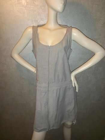 robe grise rayé blanche miss captain taille 42