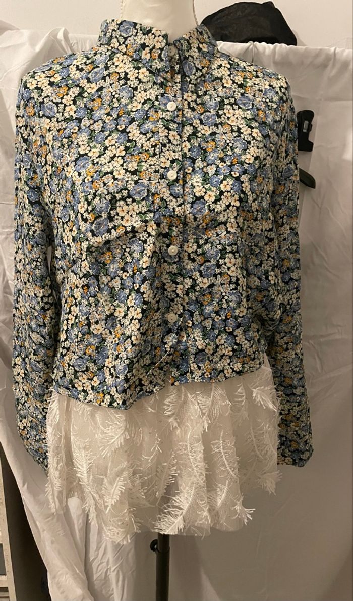 Blouse à manche longue pour femme taille 38 marque Zara - photo numéro 3