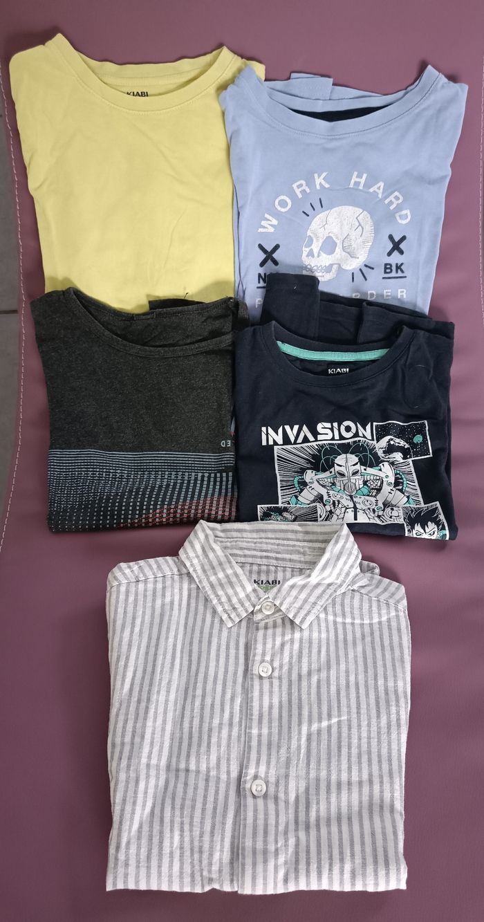 Lot de 5 hauts été garçon 8 ans