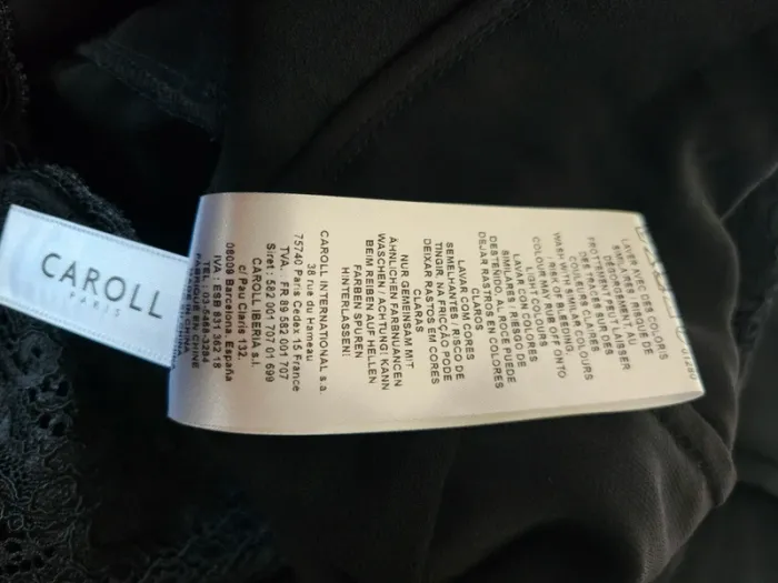 Combinaison Noir Manches courtes Caroll Taille 44 - photo numéro 5