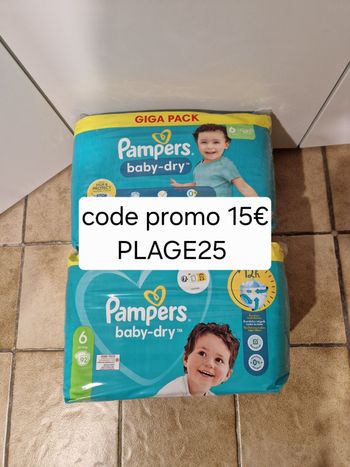 Couches Pampers baby-dry taille 6