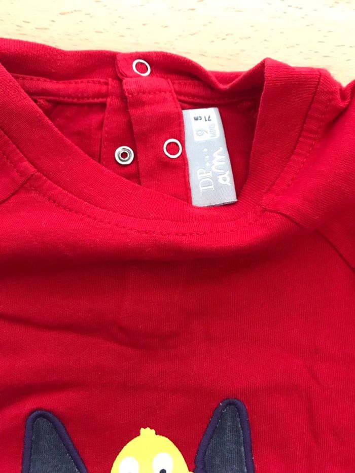 T-shirt rouge garçon 9 mois Du Pareil au Même - photo numéro 2