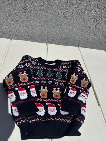 Pull en laine de Noël 9/12 mois 80cm