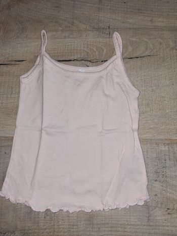 Débardeur tee shirt rose fille 18 mois