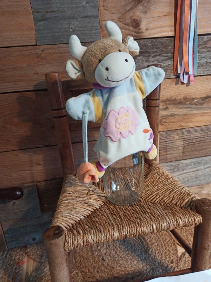 Doudou marionnette vache Cerise doudou et compagnie BE - photo numéro 2