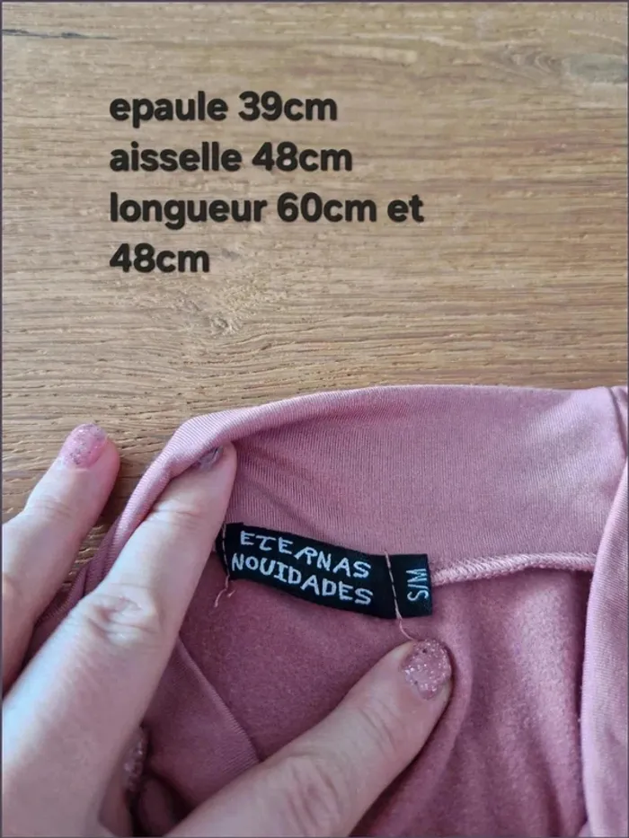 Pull en maille framboise - Taille S/M - Eternas Nouidades - photo numéro 6