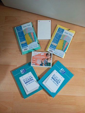 Lot fiches bristol pour révisions