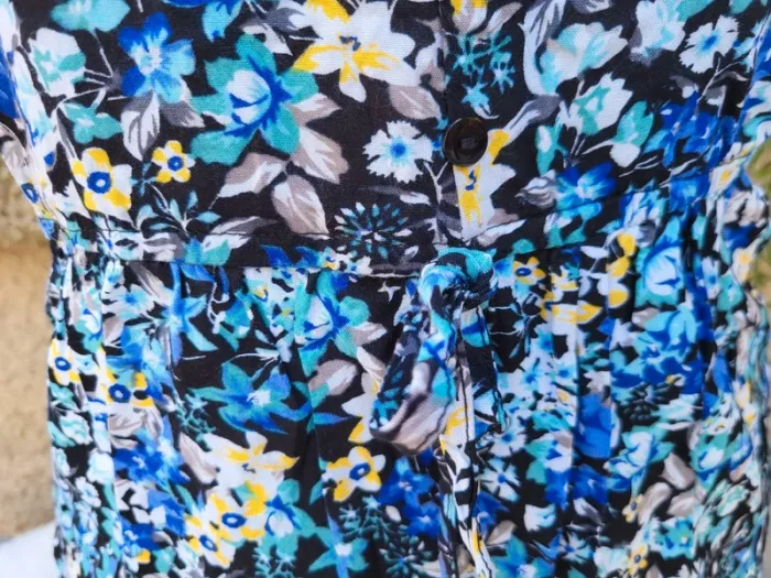 Blouse fleuri noir multicolore pep & co taille 46 - photo numéro 4