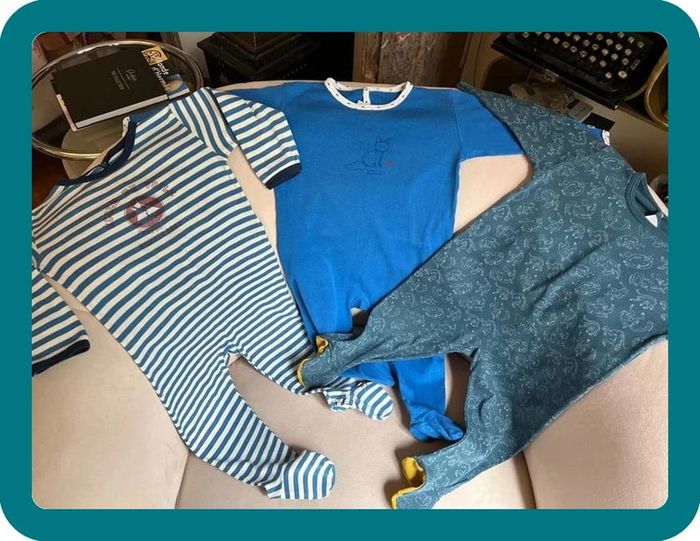 Lot 3 pyjamas coton fermeture arrière 18 mois - Petit Bateau - photo numéro 3