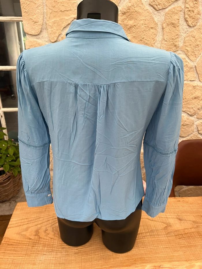 Chemise chemiser so sweet bleu clair taille M 38 femme broderies - photo numéro 4