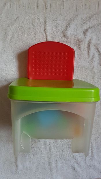 Jeu de construction avec chaise de rangement be toy's 74 briques