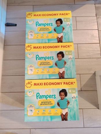 Couches Pampers premium protection taille 6