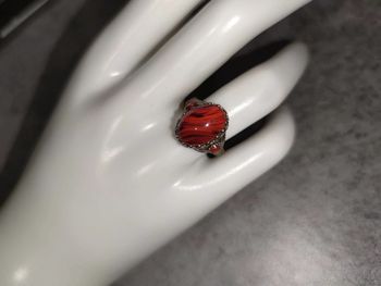 Bague fantaisie ajustable pierre marron