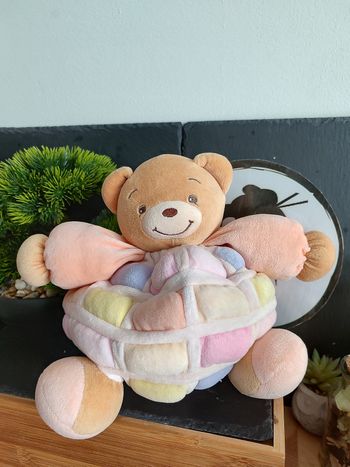 Doudou Ours Patapouf Candies Kaloo orange rose marron violet jaune Carreau Pe228
