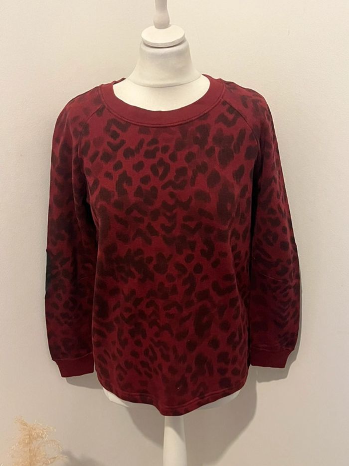 Sweat motif animal rouge et noir Sandro S