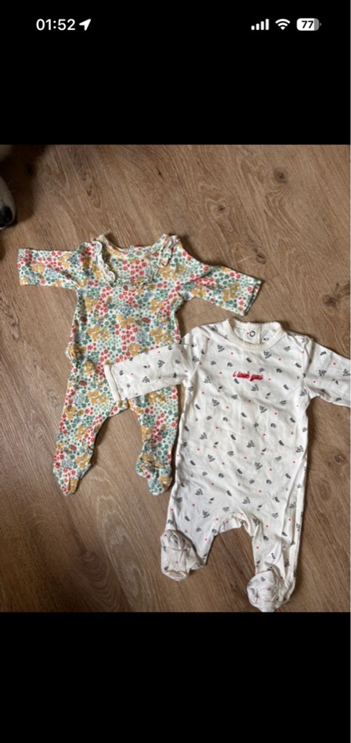 Lot 2 pyjamas à motifs - photo numéro 2