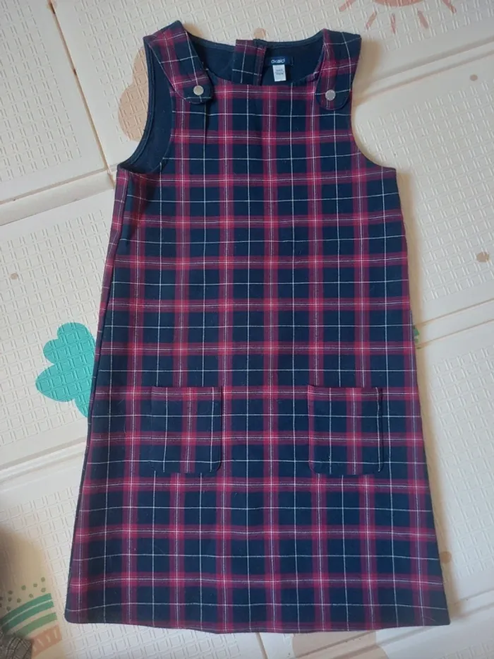 Robe chasuble à carreaux tartan