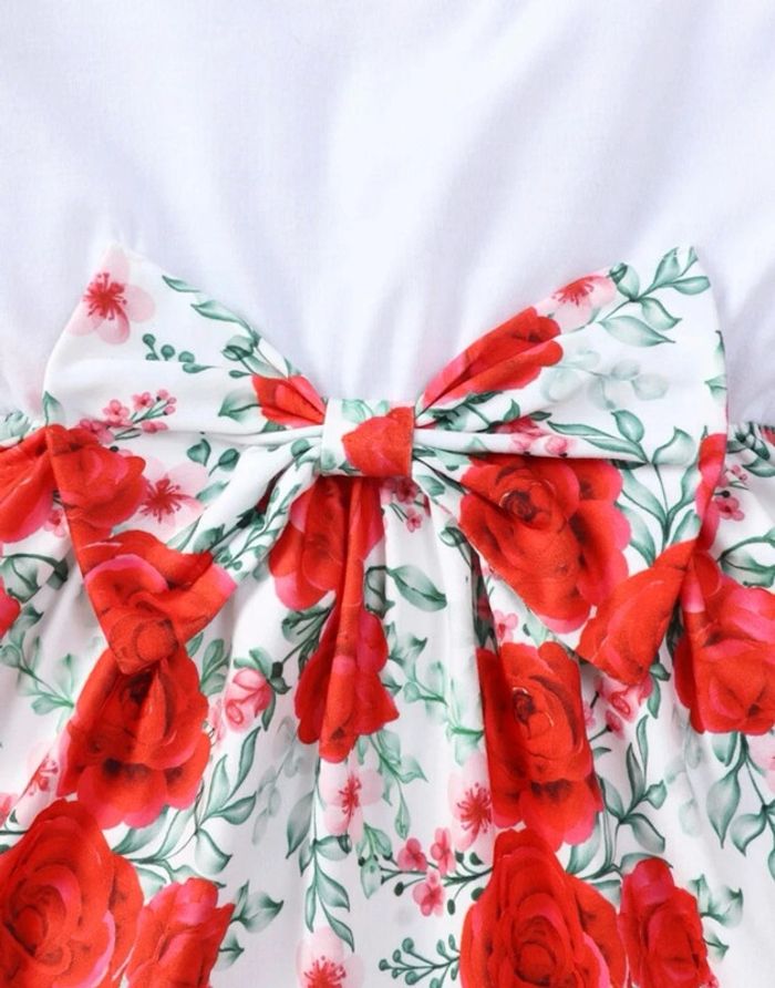 Robe imprimé floral à noeud 9 mois - photo numéro 3