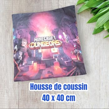 Housse de coussin minecraft