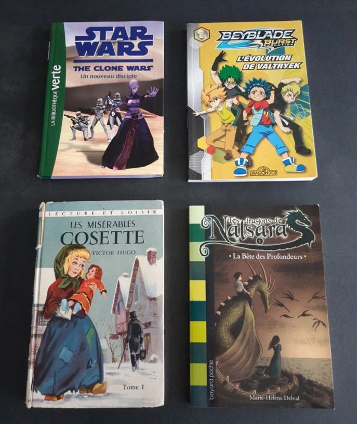Livres enfant 8 - 12 ans (1,50€ le lot)